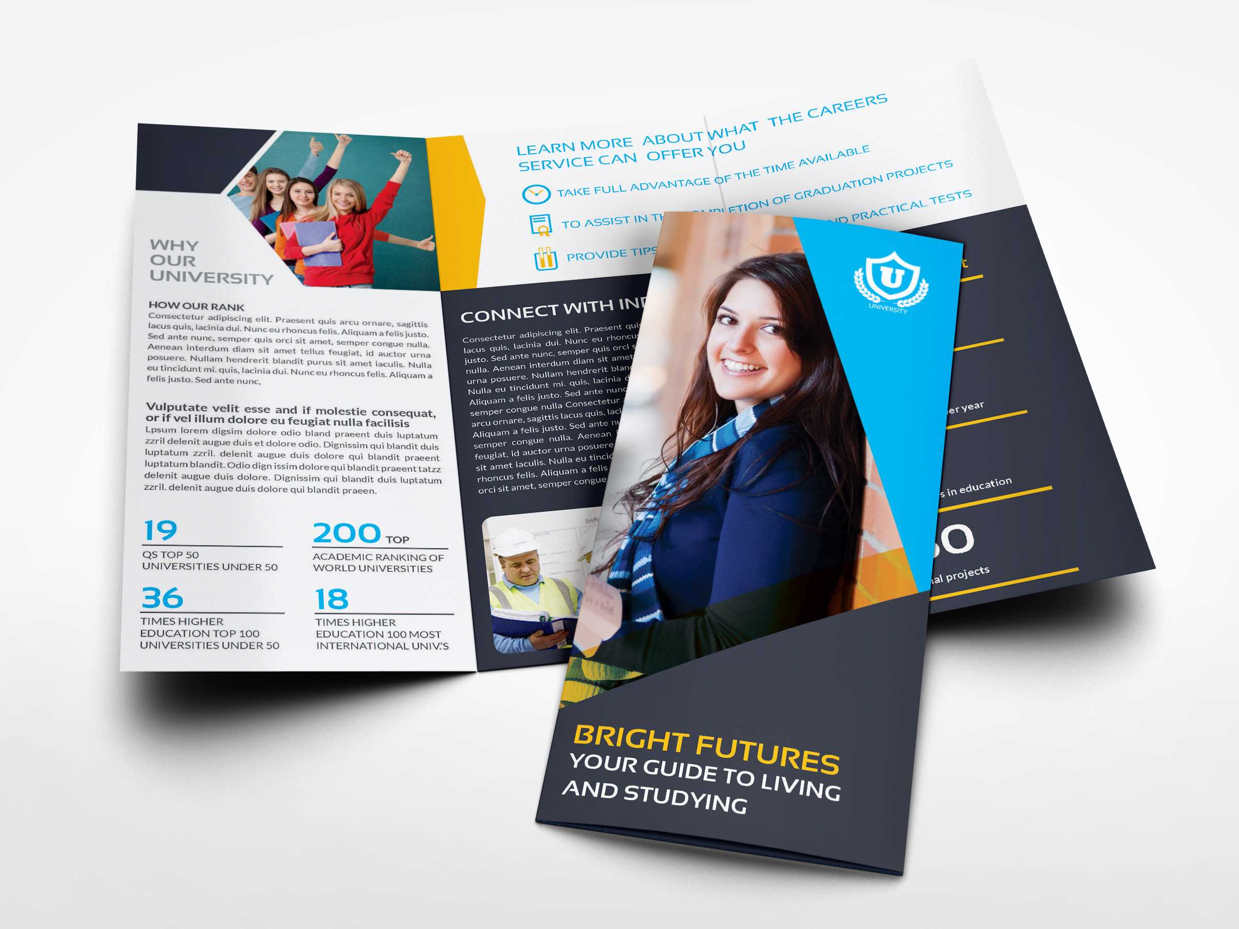 University College Tri Fold Brochure Templateowpictures Regarding Tri Fold School Brochure Template