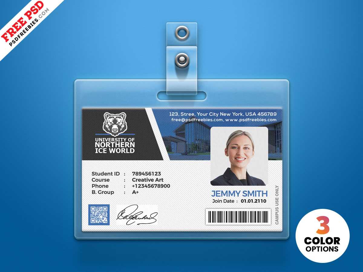University Student Identity Card Psd | Psdfreebies Inside College Id Card Template Psd