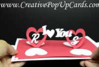 Valentines Day Pop Up Card: Twisting Hearts regarding Twisting Hearts Pop Up Card Template