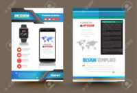 Vector Brochure Template Design For Technology Product. Business.. for Product Brochure Template Free