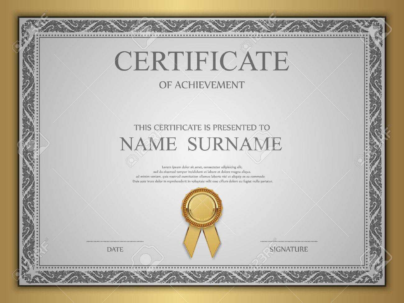 Vector Certificate Template. Regarding Commemorative Certificate Template