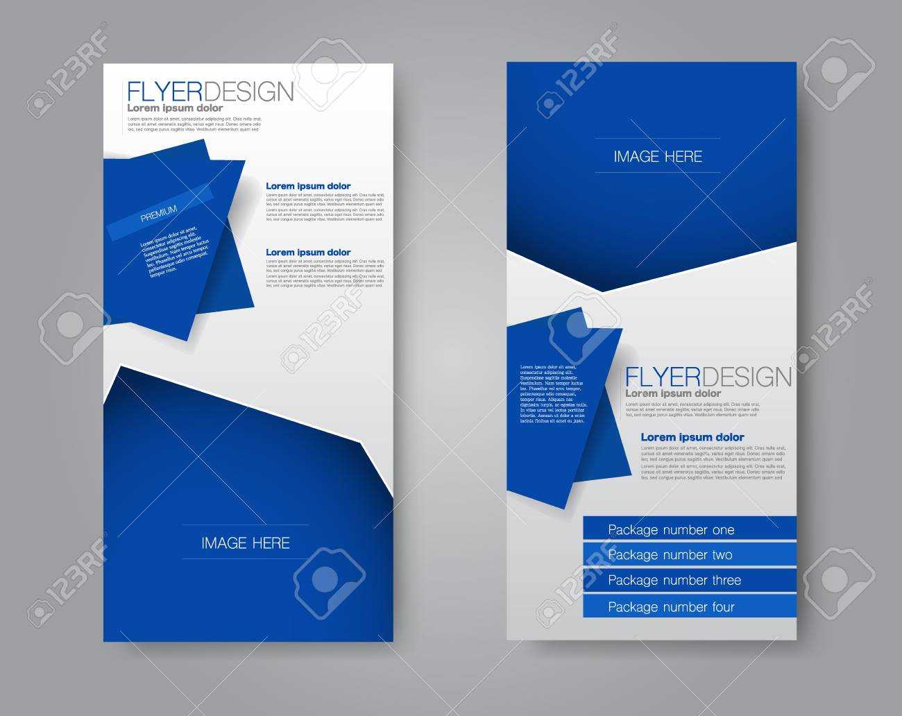 Vector Flyer And Leaflet Design. Set Of Two Side Brochure Templates Pertaining To Ngo Brochure Templates