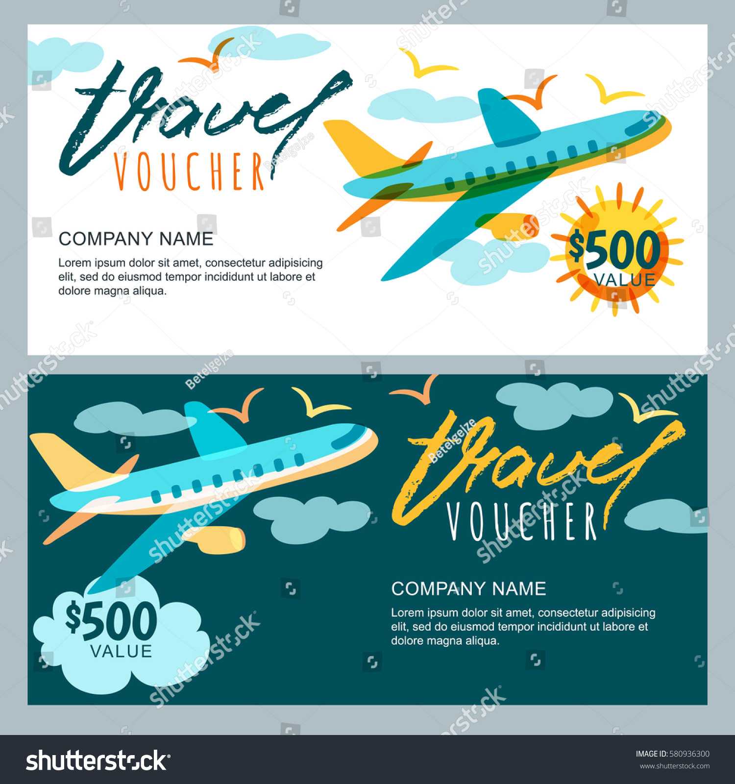 Vector Gift Travel Voucher Template Multicolor With Free Travel Gift Certificate Template