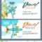 Vector Gift Travel Voucher. Top View Hand Drawn Flying For Free Travel Gift Certificate Template