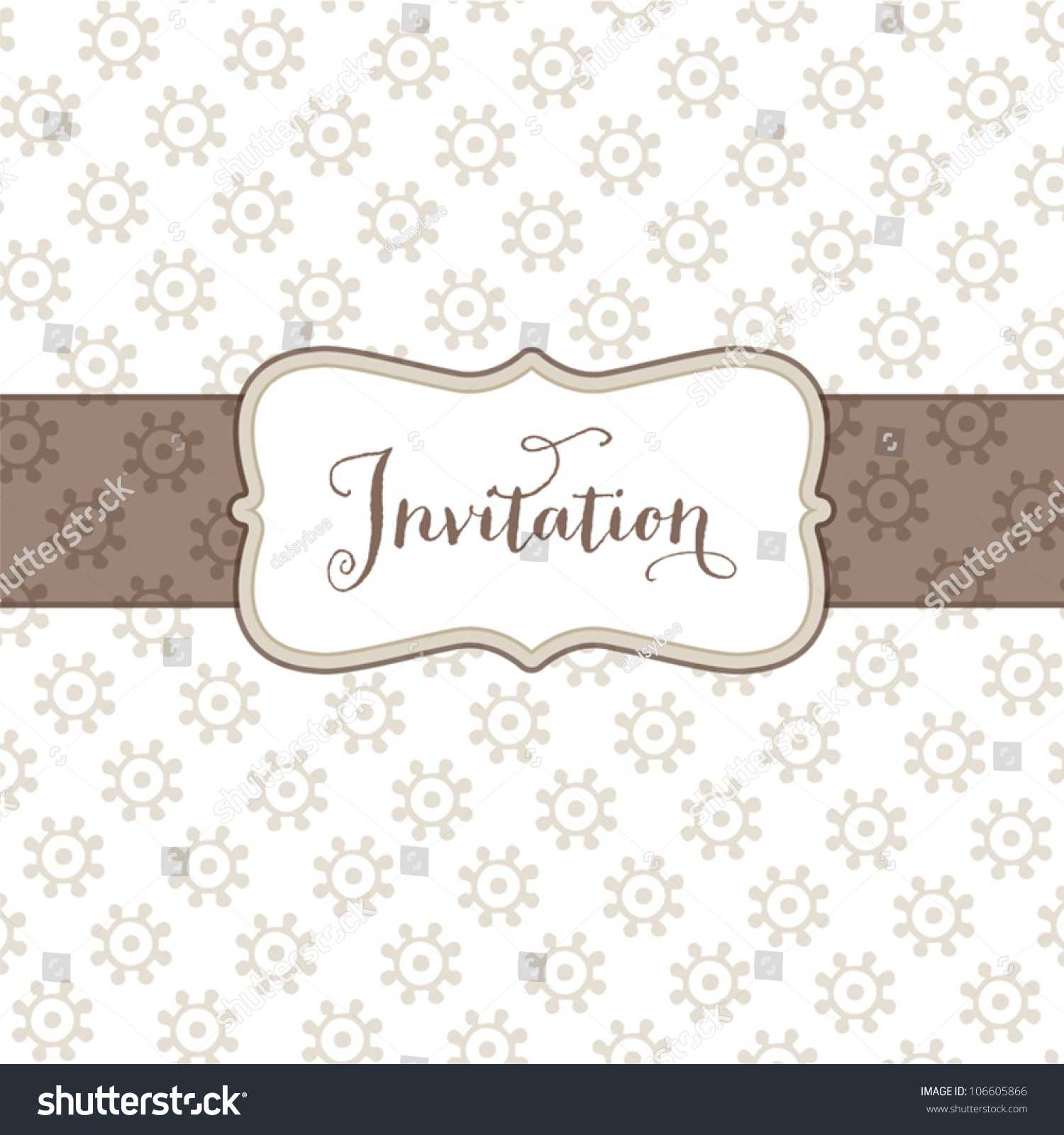 Vector Greeting Card Template Small Floral | Royalty Free Inside Small Greeting Card Template