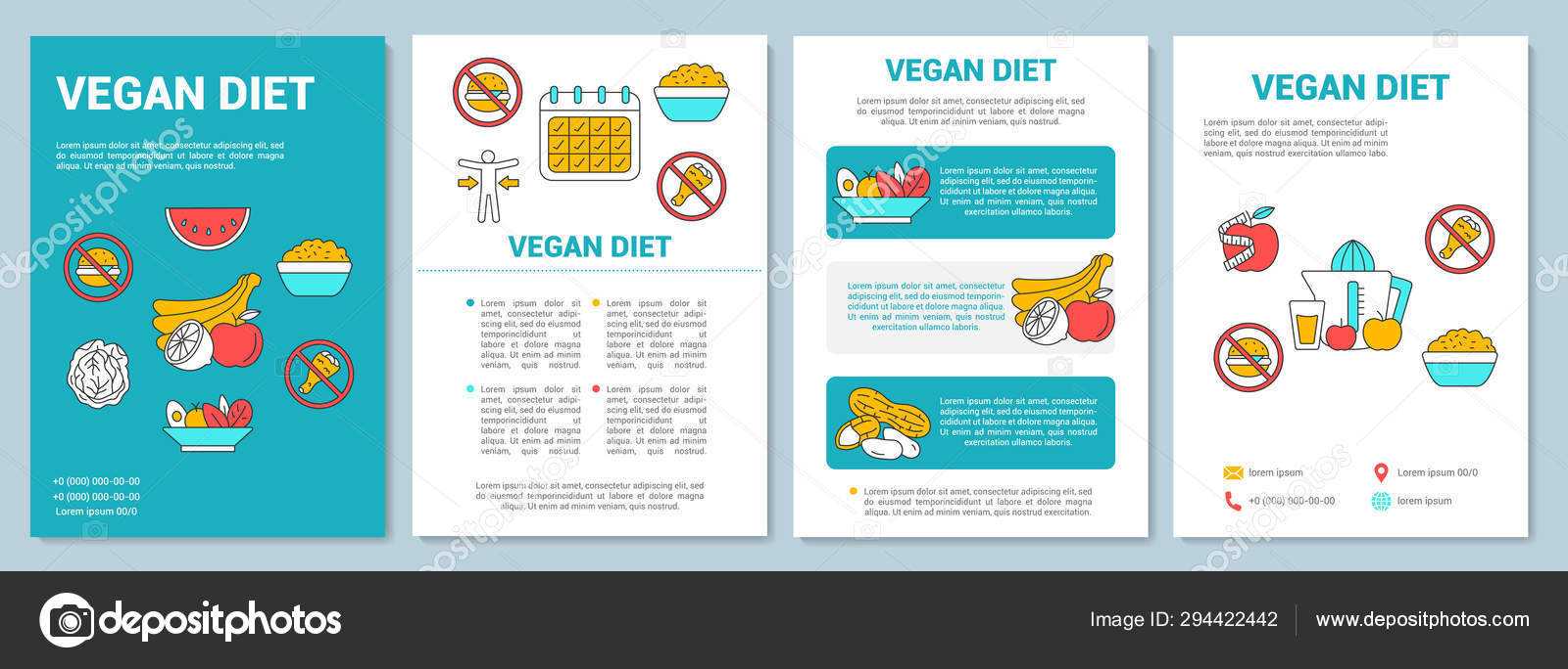 Vegetarian Diet Brochure Template Layout. Organic Nutrition With Nutrition Brochure Template