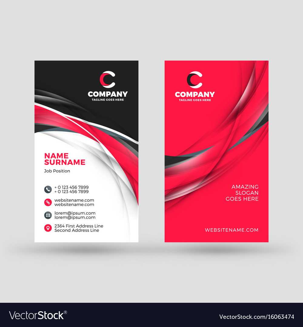 Vertical Double Sided Business Card Template Intended For Advertising Card Template