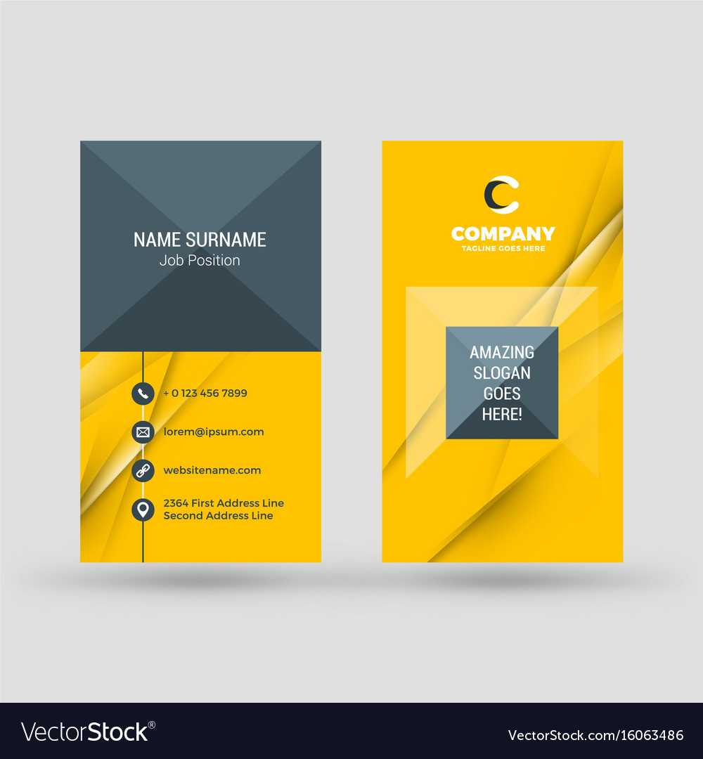 Vertical Double Sided Business Card Template Regarding Double Sided Business Card Template Illustrator