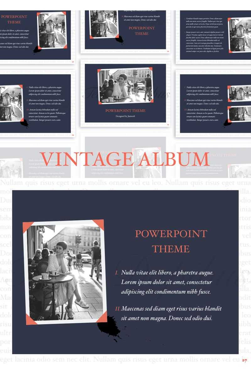 Vintage Album Powerpoint Template Inside Powerpoint Photo Album Template