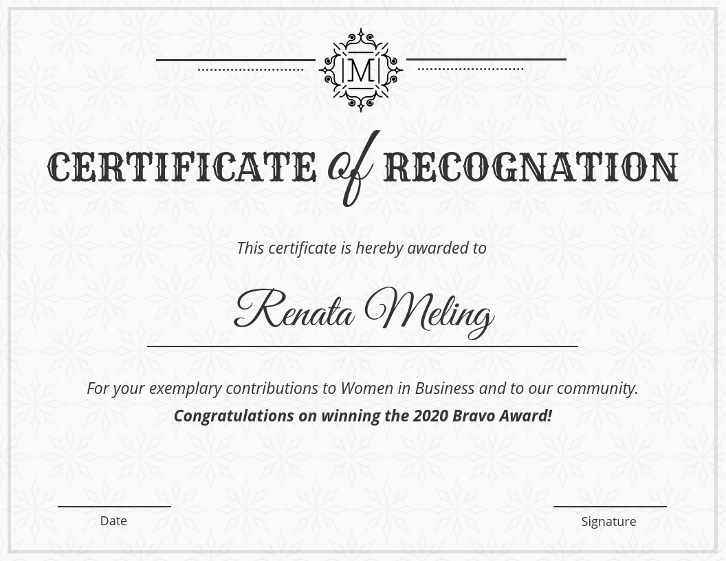 Vintage Certificate Of Recognition Template Throughout Volunteer Certificate Templates