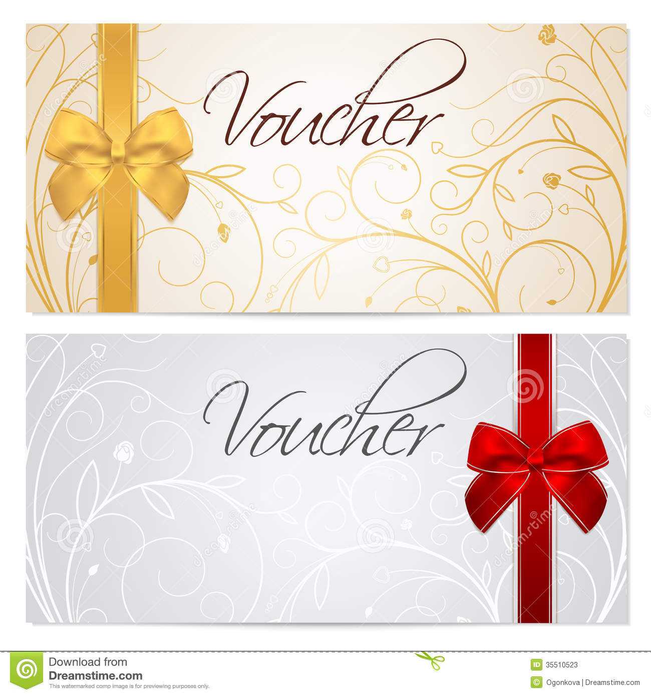 Voucher (Gift Certificate, Coupon) Template. Red B Stock Throughout Gift Certificate Log Template