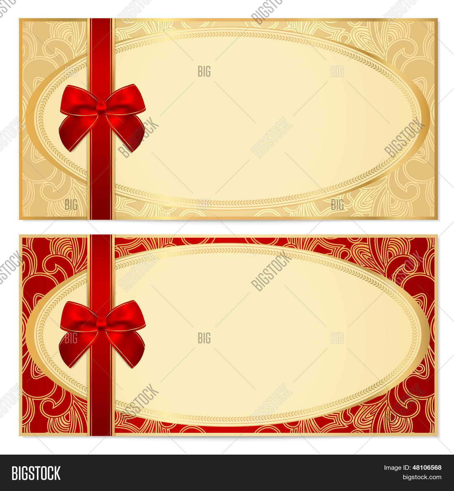 Voucher/ Gift Vector & Photo (Free Trial) | Bigstock Pertaining To Scroll Certificate Templates