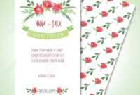 Watercolor Card Templates For Wedding Invitation, Save The Date Cards,  Mothers Day, Valentines Day, Birthday Cards With Flowers And Ribbon And regarding Save The Date Cards Templates