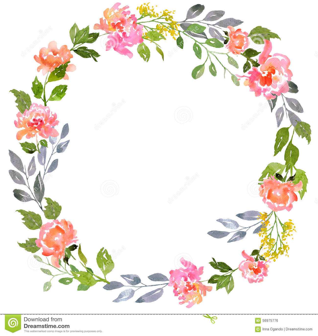 Watercolor Floral Card Template Stock Illustration Regarding Free Blank Greeting Card Templates For Word