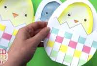 Weaving Chick Cards With Template - Easy Easter Card Diy Ideas regarding Easter Card Template Ks2