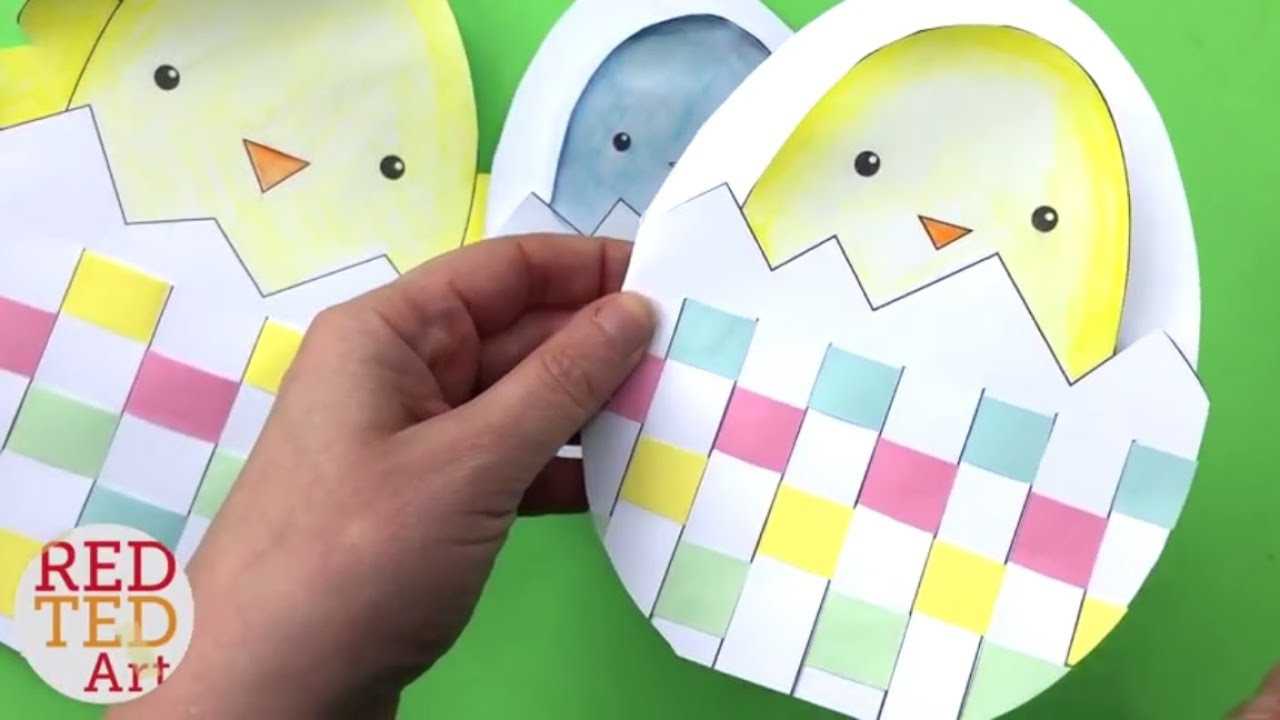 Weaving Chick Cards With Template – Easy Easter Card Diy Ideas Regarding Easter Card Template Ks2