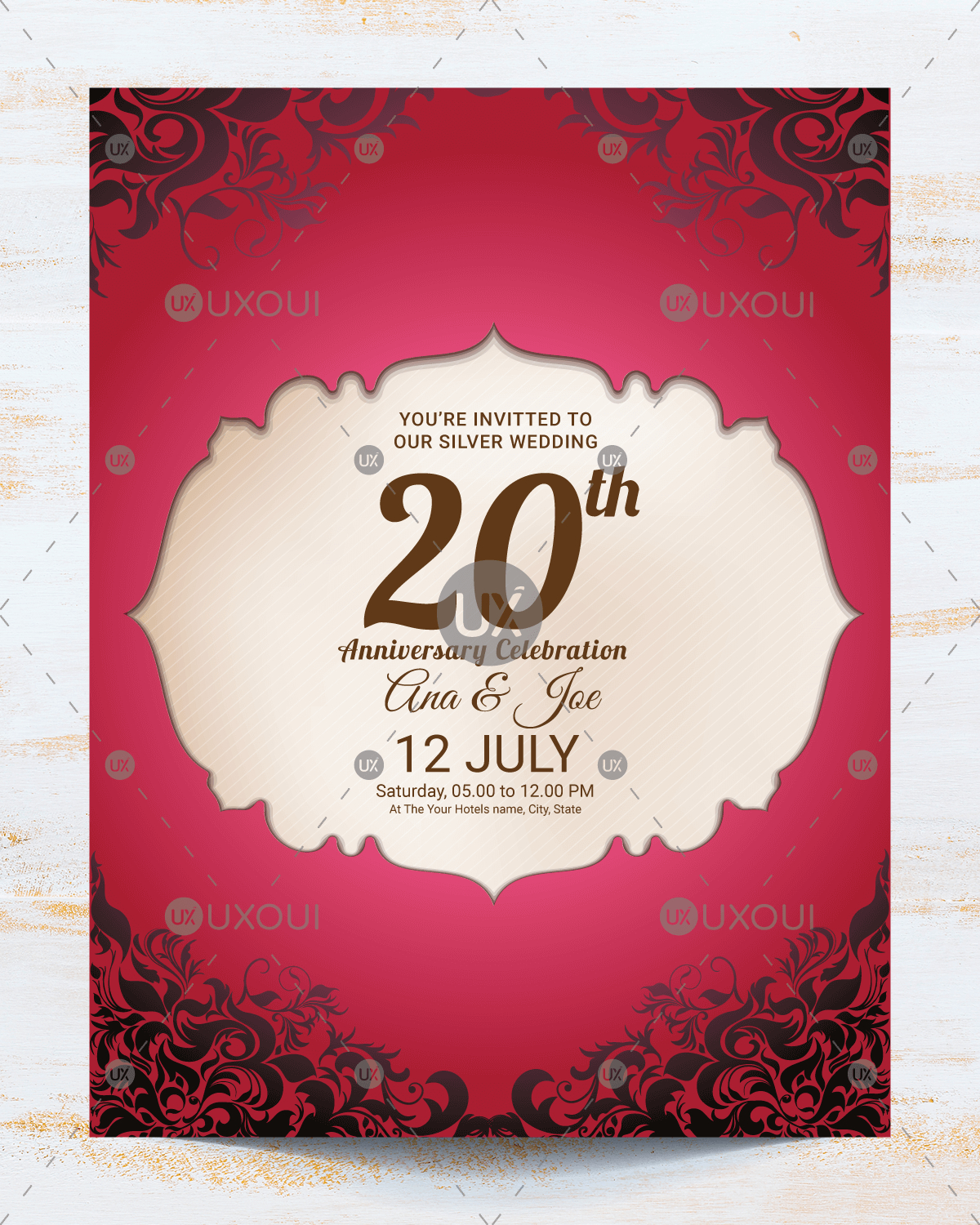 Wedding Anniversary Card Design – Calep.midnightpig.co Pertaining To Word Anniversary Card Template