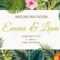 Wedding Event Invitation Card Template. Exotic Tropical Jungle.. with regard to Event Invitation Card Template