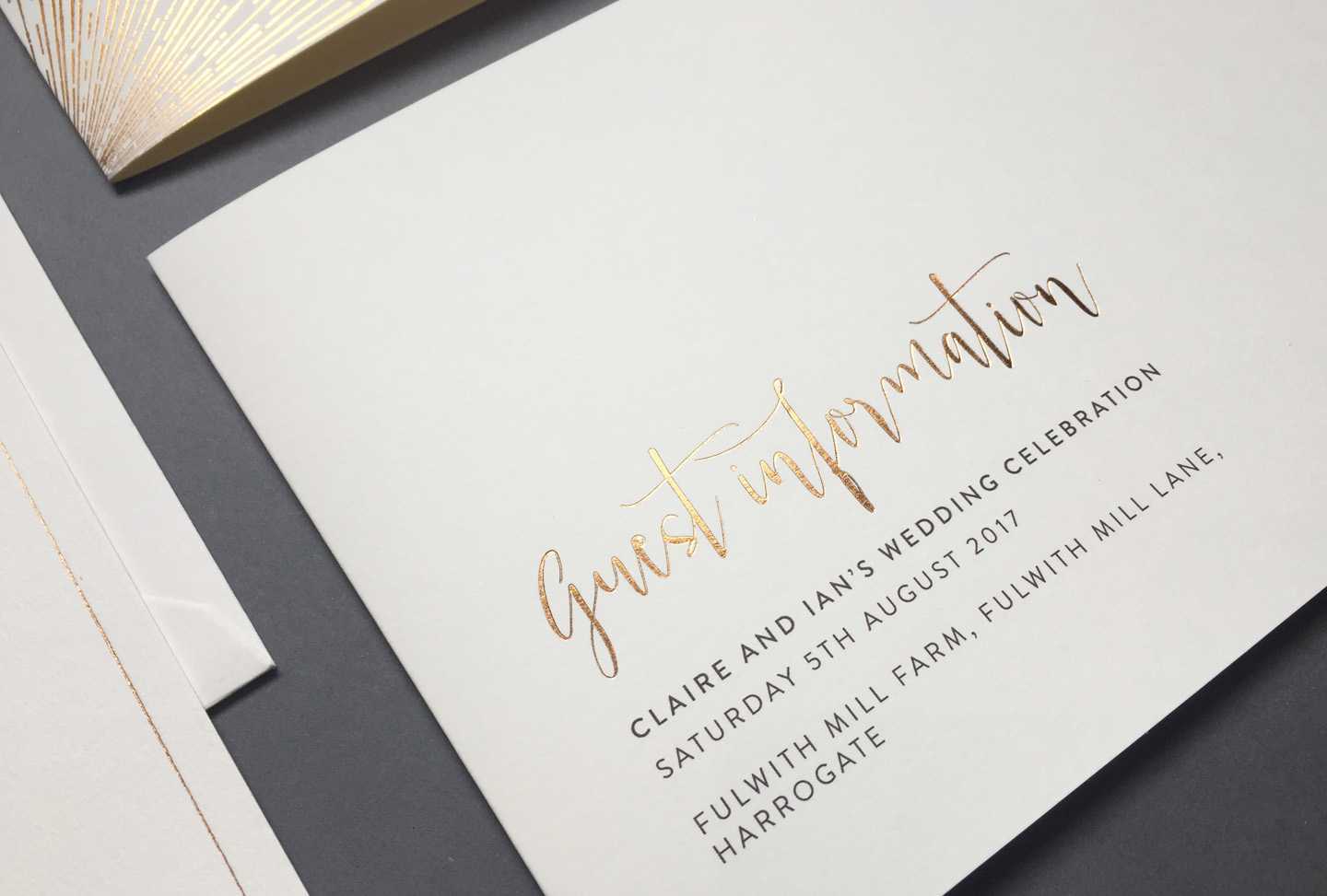 Wedding Guest Information Cards – What To Include | Foil Throughout Wedding Hotel Information Card Template
