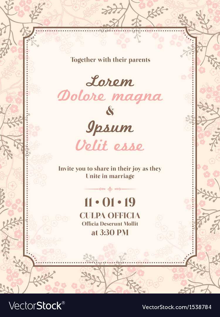 Wedding Invitation Card Template For Invitation Cards Templates For Marriage