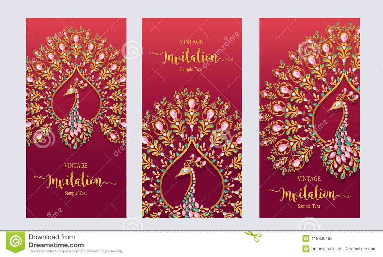 Wedding Invitation Card Templates . Stock Vector Intended For Indian Wedding Cards Design Templates