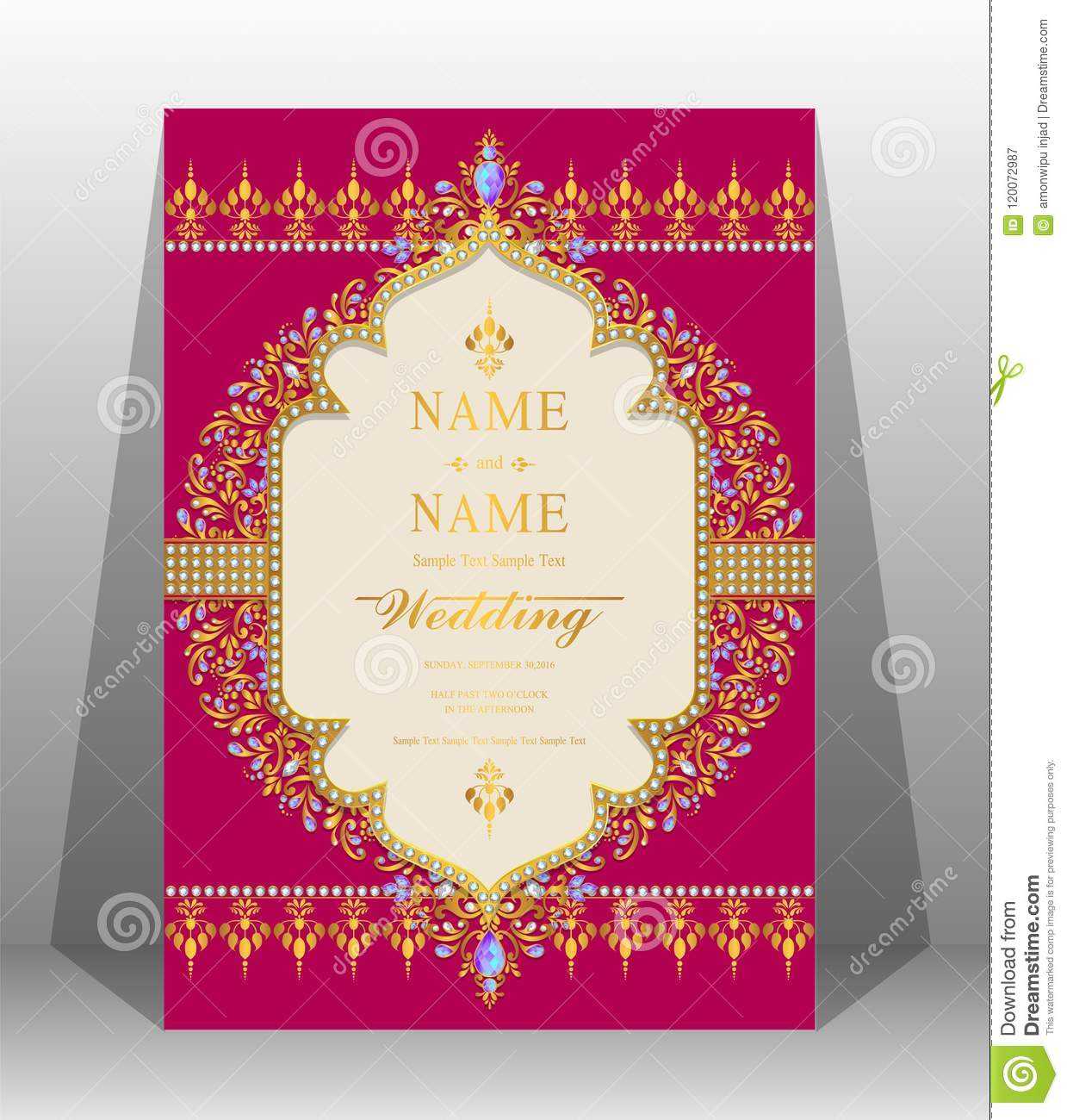 Wedding Invitation Card Templates . Stock Vector With Indian Wedding Cards Design Templates