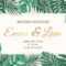 Wedding Marriage Event Invitation Card Template. Exotic Tropical.. Intended For Event Invitation Card Template