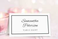 Wedding Place Card Template | Free Download | Hands In The Attic in Place Card Size Template
