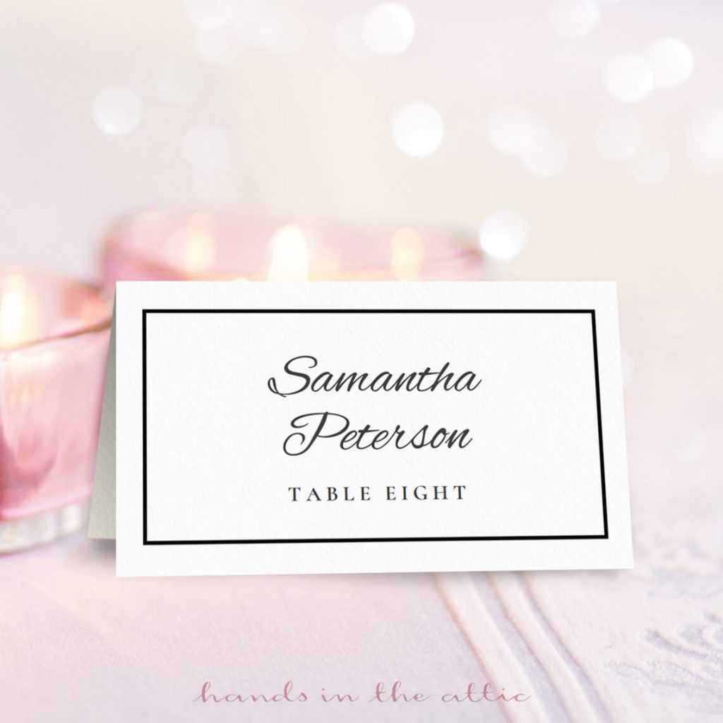 Wedding Place Card Template | Free Download | Hands In The Attic In Place Card Size Template
