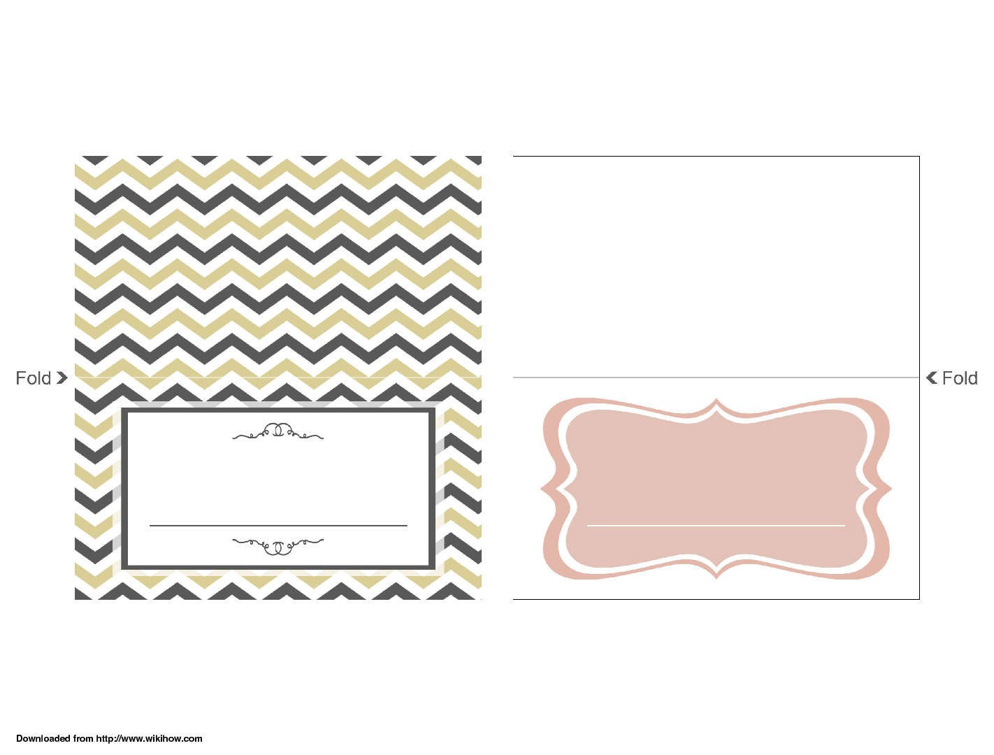 Wedding Place Card Template – Wikihow Intended For A2 Card Template
