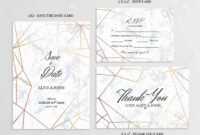 Wedding Set. Save The Date, Thank You And R.s.v.p. Cards Template.. in Template For Rsvp Cards For Wedding