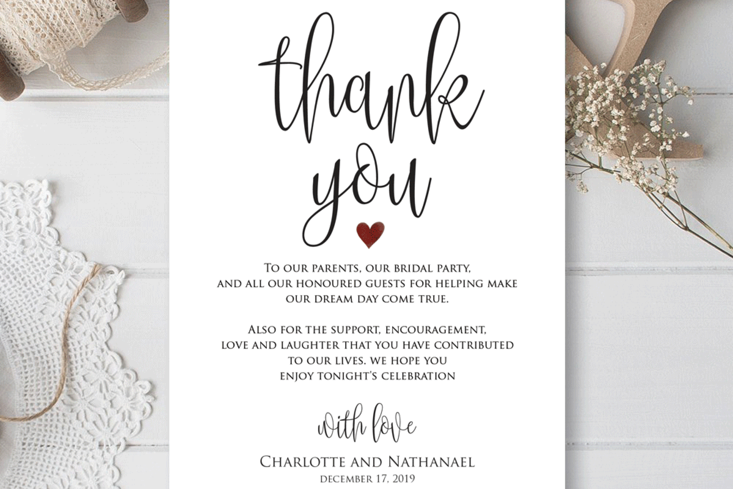 Wedding Thank You Cards Template - Falep.midnightpig.co With Thank You Note Card Template