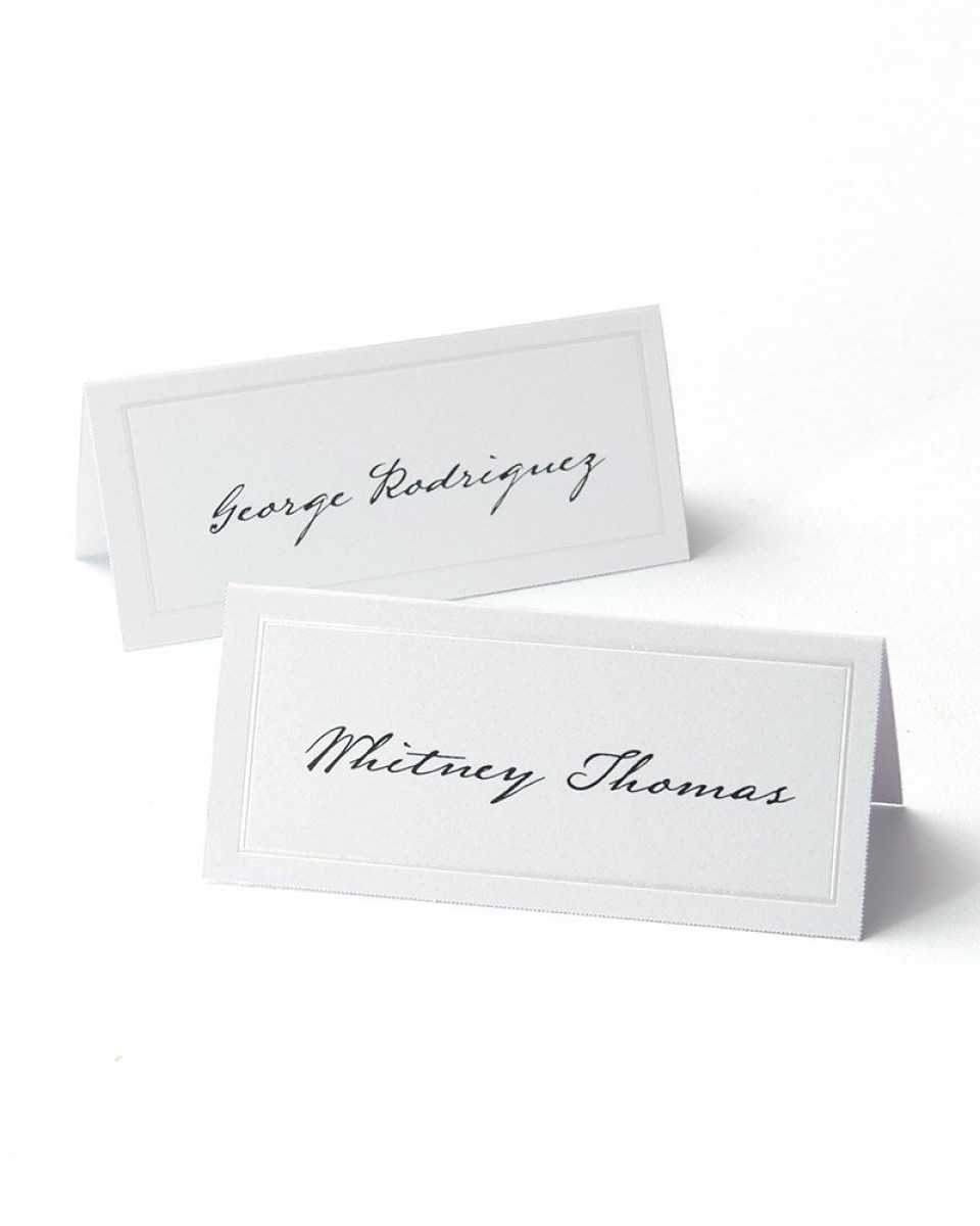 White Pearl Border Printable Place Cards Inside Gartner Studios Place Cards Template