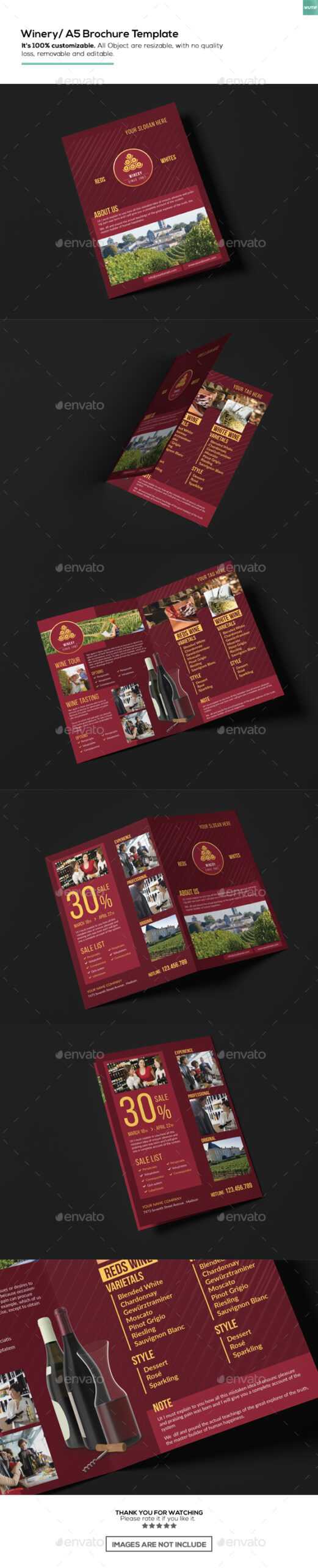 Wine Brochure Templates From Graphicriver Pertaining To Wine Brochure Template