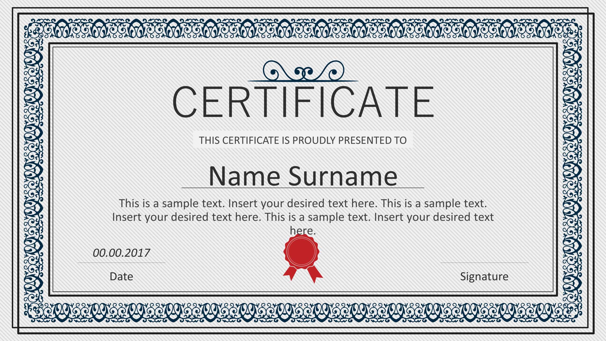 Winner Certificate Powerpoint Templates In Winner Certificate Template