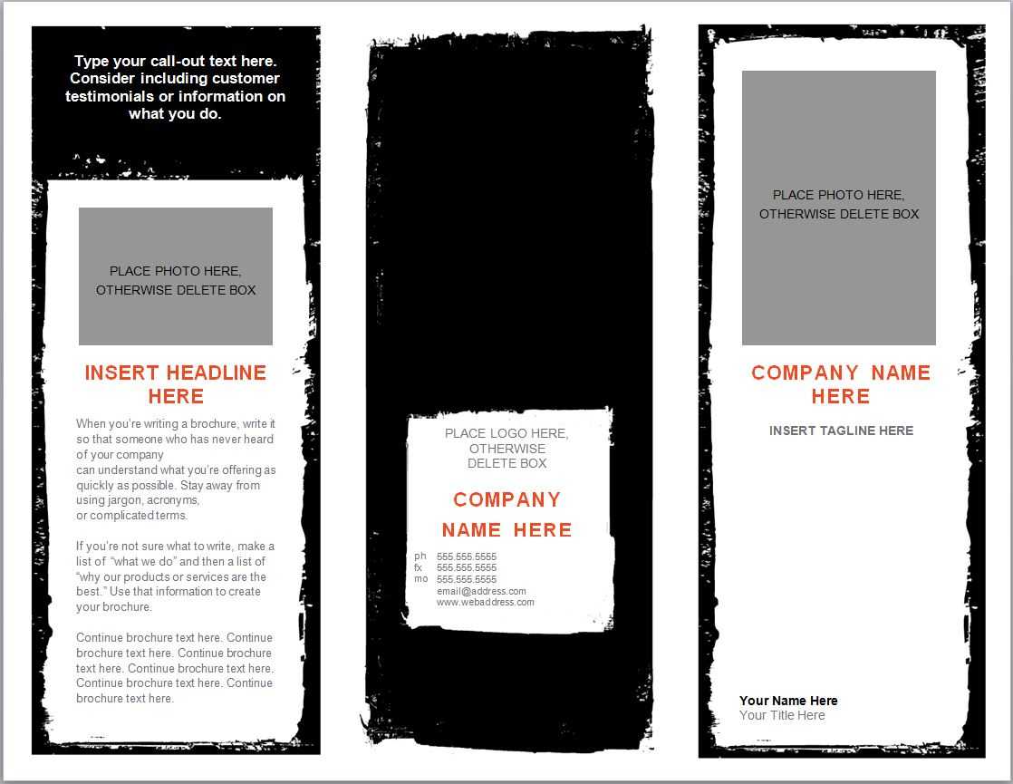Word Brochure Template | Brochure Template Word In Free Brochure Templates For Word 2010