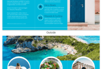 World Travel Tri Fold Brochure in Island Brochure Template