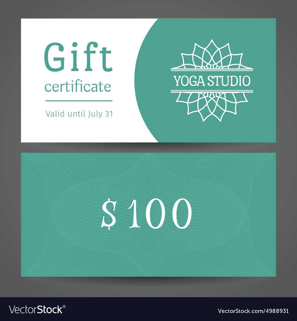 Yoga Studio Gift Certificate Template In Yoga Gift Certificate Template Free