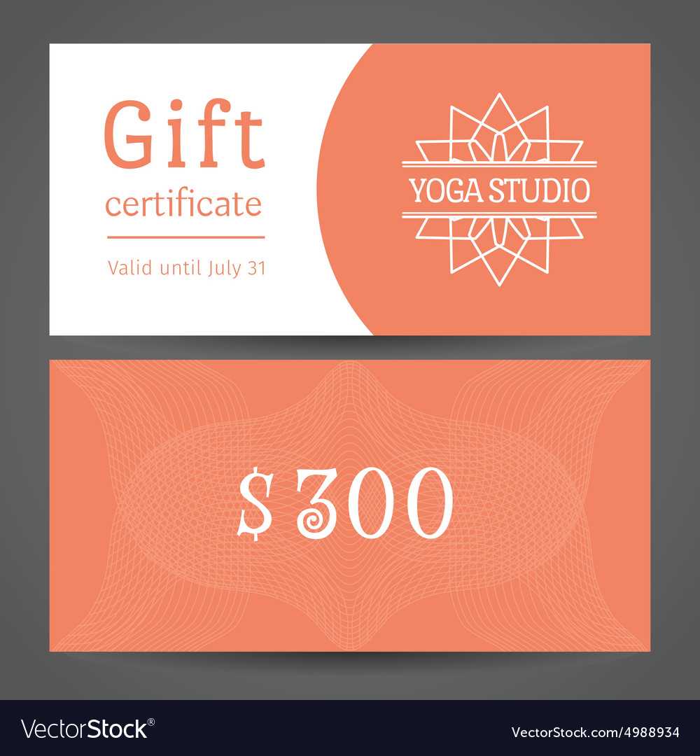 Yoga Studio Gift Certificate Template With Yoga Gift Certificate Template Free