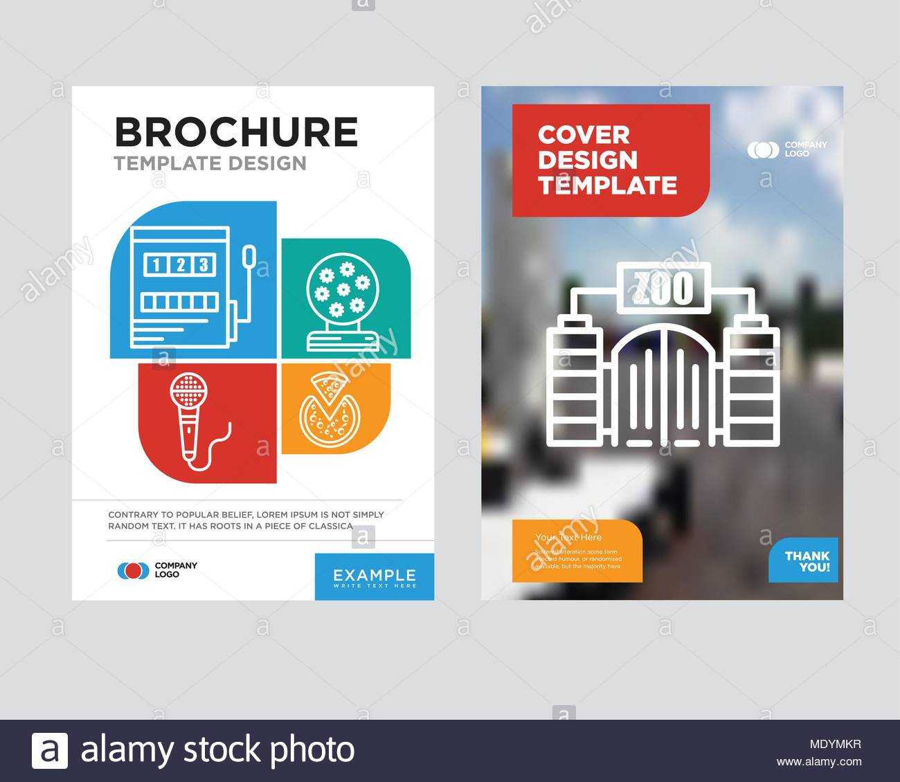 Zoo Brochure Flyer Design Template With Abstract Photo With Zoo Brochure Template