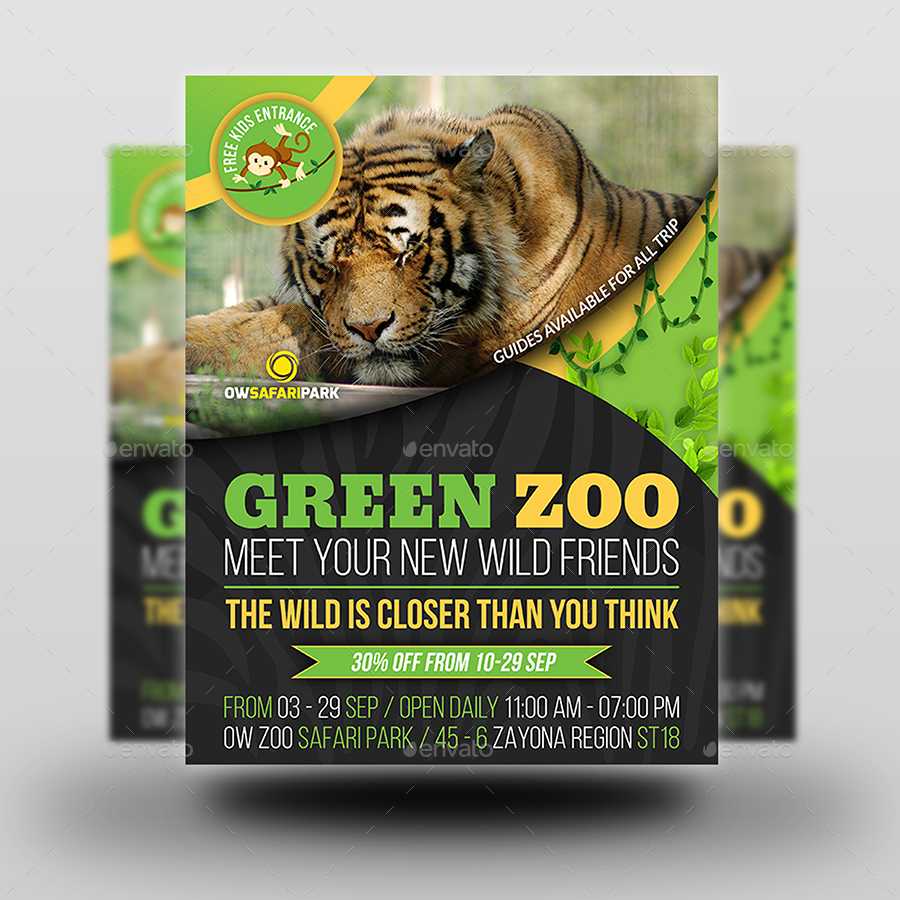 Zoo Safari Flyer Template Vol.2 Inside Zoo Brochure Template